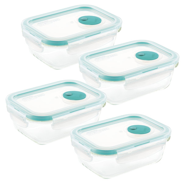 Lock & Lock Purely Better Vented Glass 4 Container Food Storage Set